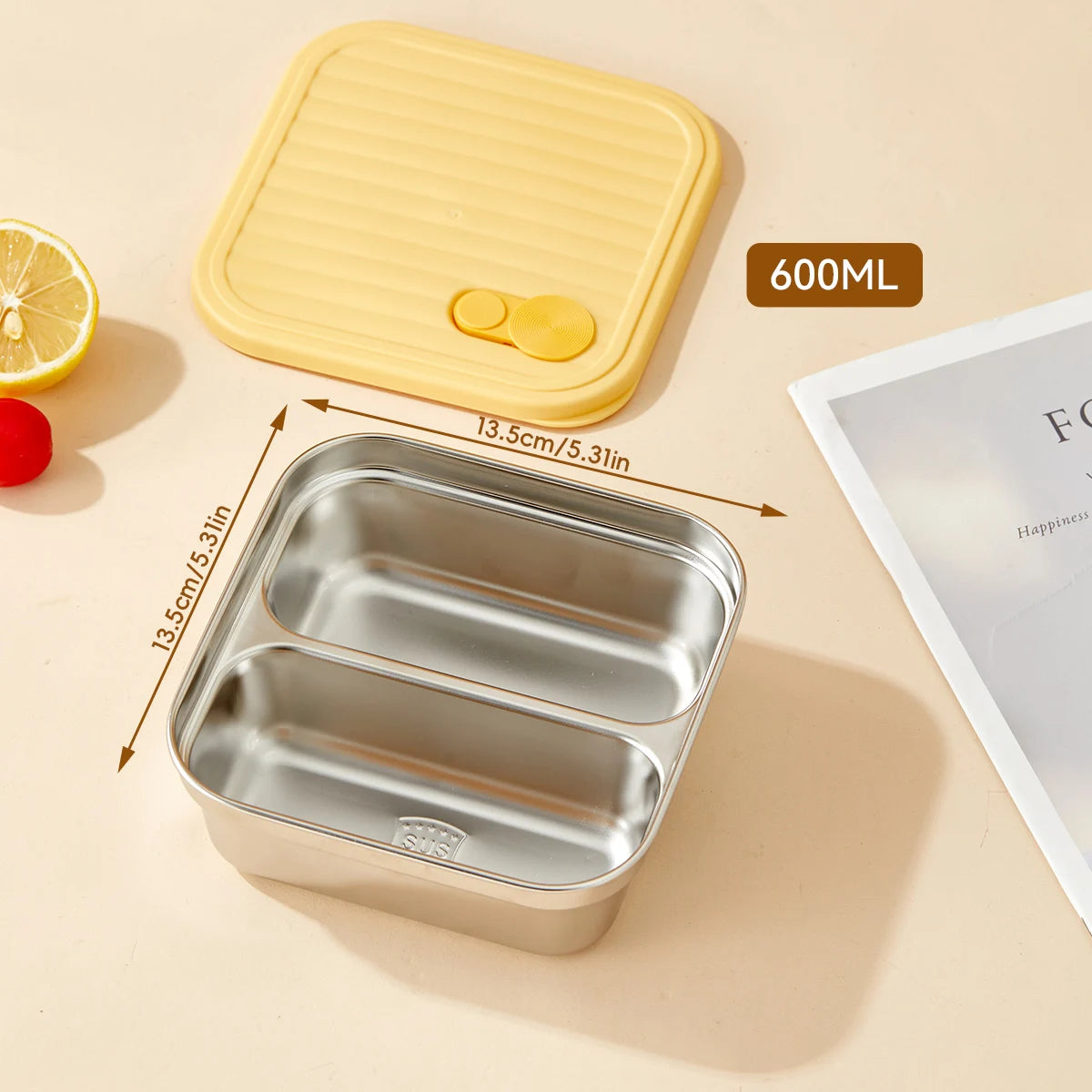 Petite Lunch Box Inox Pastel – Bento Enfant & Étudiant