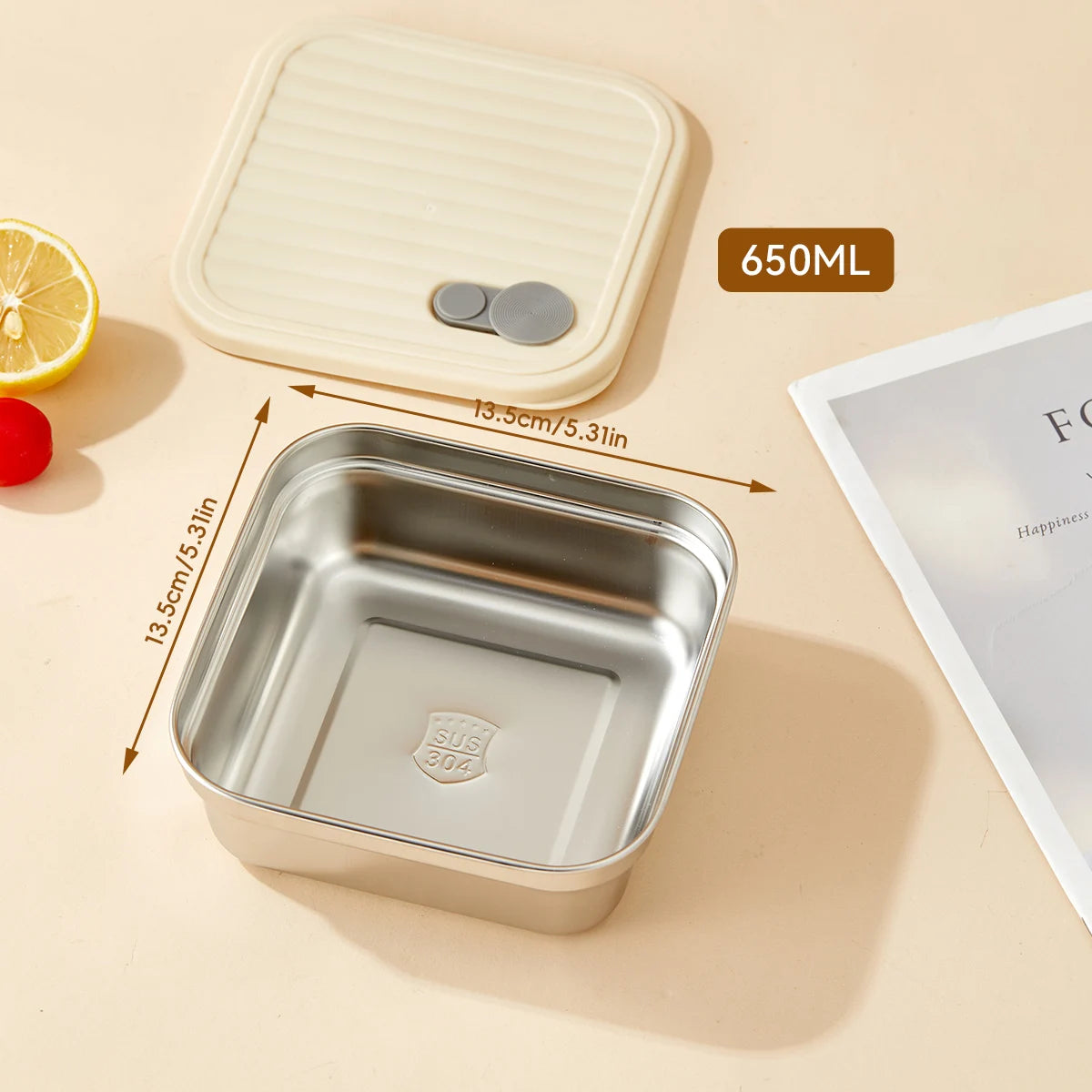 Petite Lunch Box Inox Pastel – Bento Enfant & Étudiant