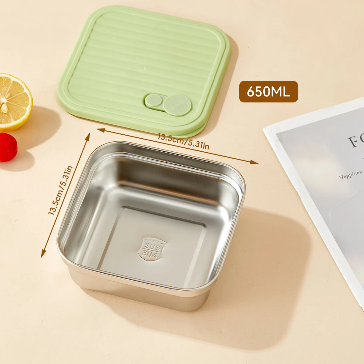 Petite Lunch Box Inox Pastel – Bento Enfant & Étudiant