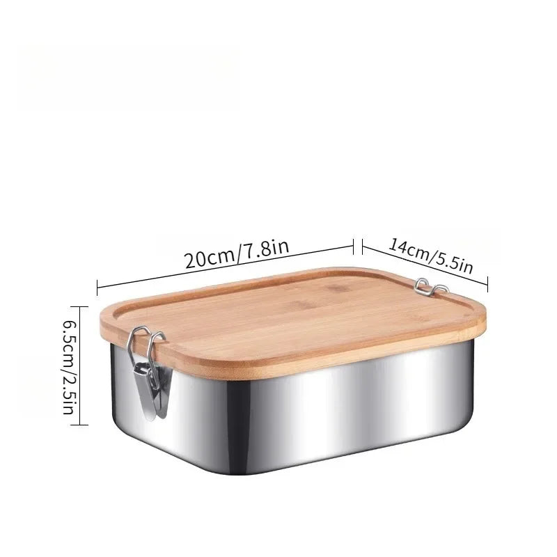Lunch Box Inox et Bambou Éco-Responsable