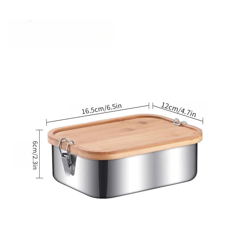 Lunch Box Inox et Bambou Éco-Responsable