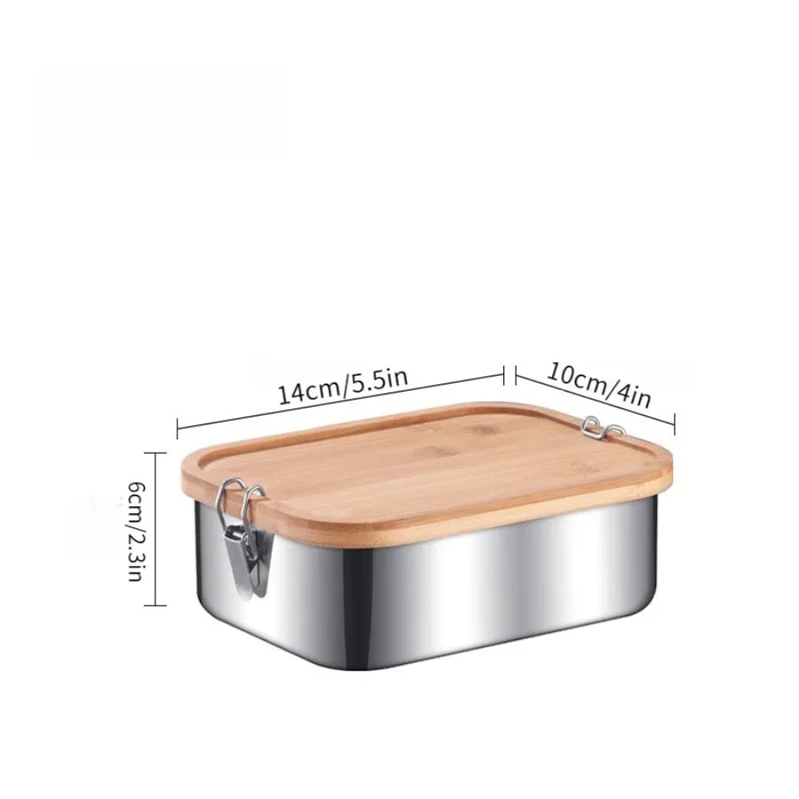 Lunch Box Inox et Bambou Éco-Responsable
