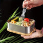 Lunch Box Inox et Bambou Éco-Responsable