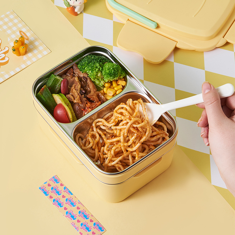 Lunch Box Inox Compartimentée Orange