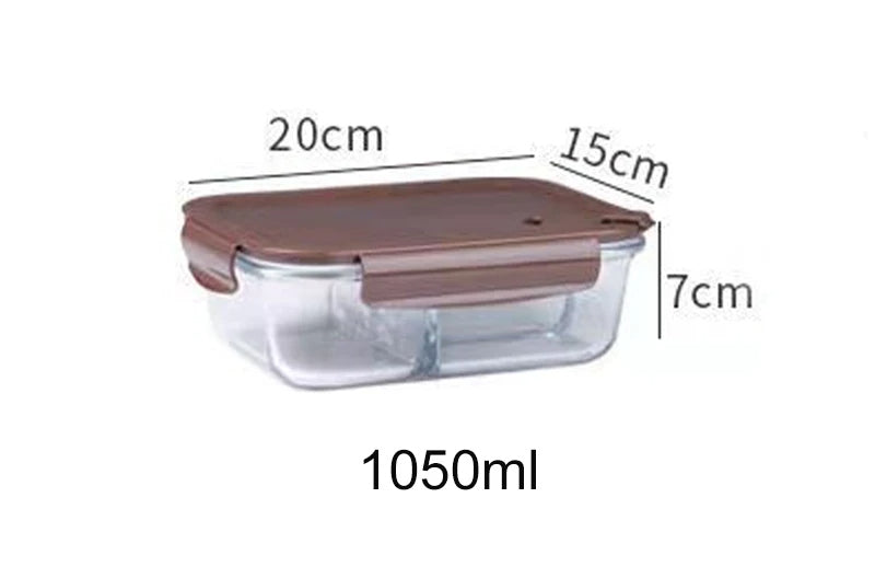 Lunch Box en Verre Cristal à Compartiments