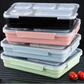 lunch box compartimentée verte bleue noire rose