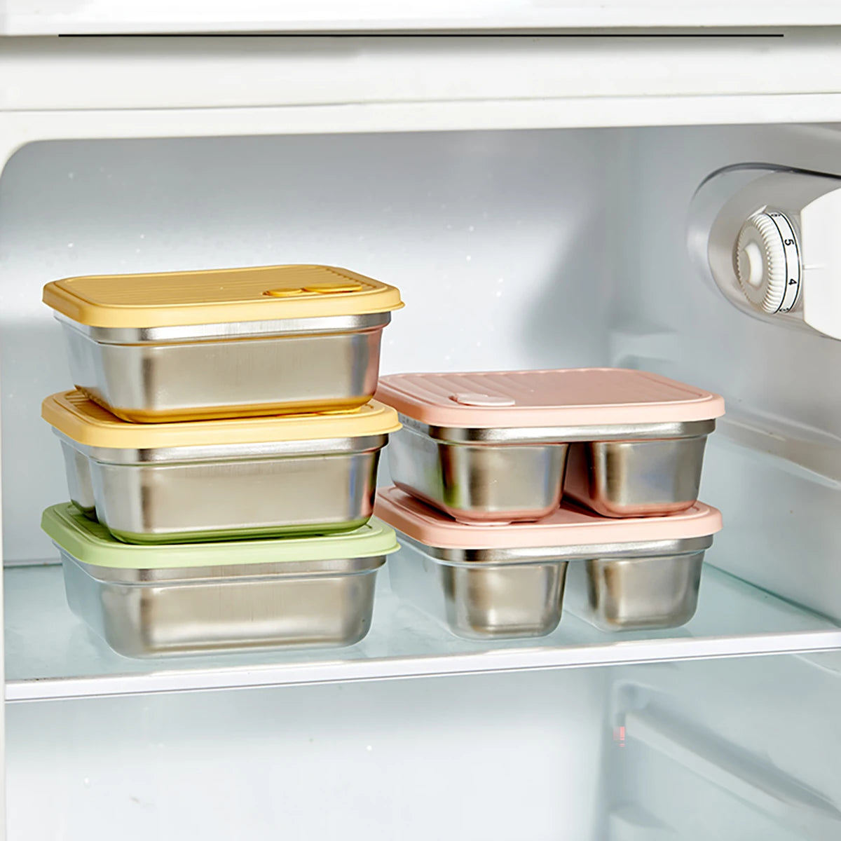 Petite Lunch Box Inox Pastel – Bento Enfant & Étudiant