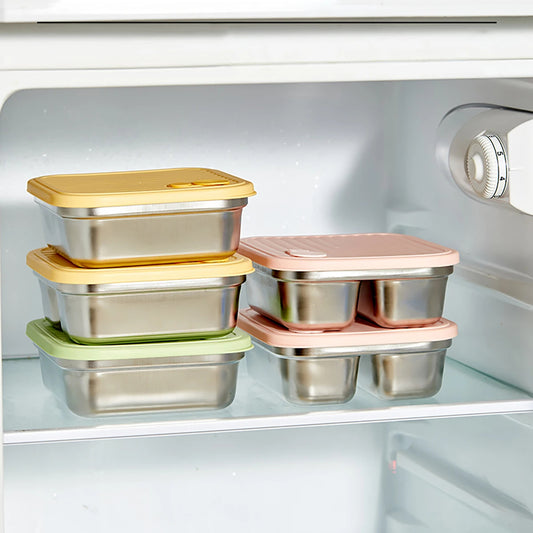 Petite Lunch Box Inox Pastel – Bento Enfant & Étudiant