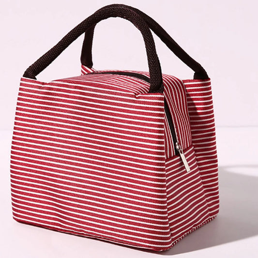 Sac Isotherme Repas Rayures rouges