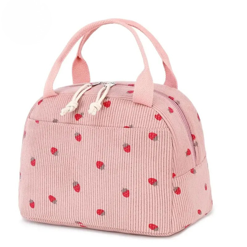 Sac Déjeuner Isotherme en Velours Côtelé