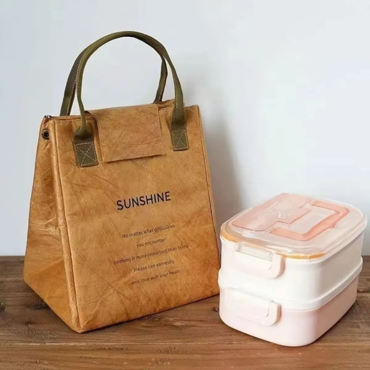 Sac Isotherme Portable en Papier Kraft Imperméable