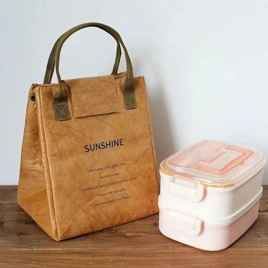 Sac Isotherme Portable en Papier Kraft Imperméable