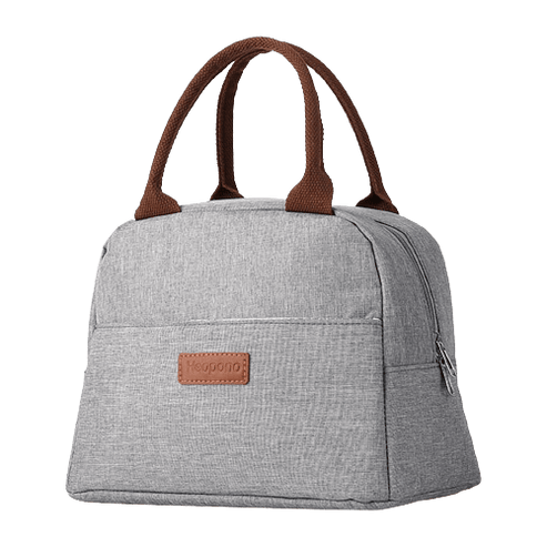 sac repas isotherme gris