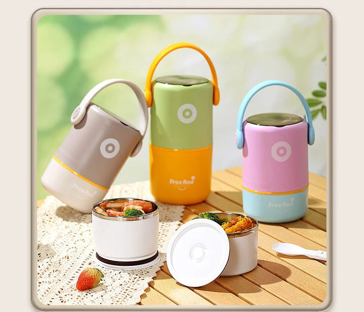 Thermos Alimentaire & Tasse à Soupe Double Étage (580ml / 820ml)