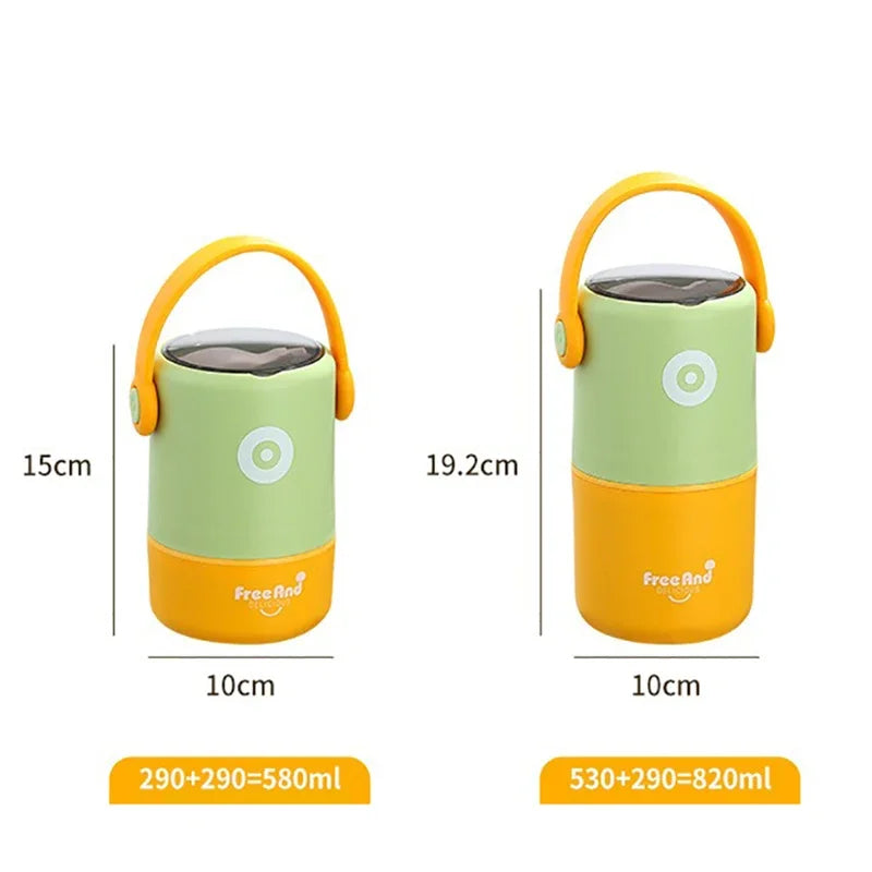 Thermos Alimentaire & Tasse à Soupe Double Étage (580ml / 820ml)