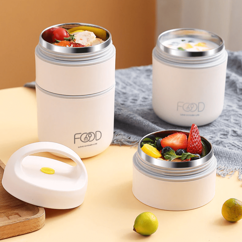 Boite repas isotherme beige différente contenance