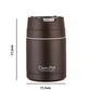 Boite lunch chauffante marron 800ml repas