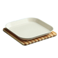 Assiette réutilisable plastique beige