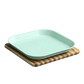 Assiette réutilisable plastique vert
