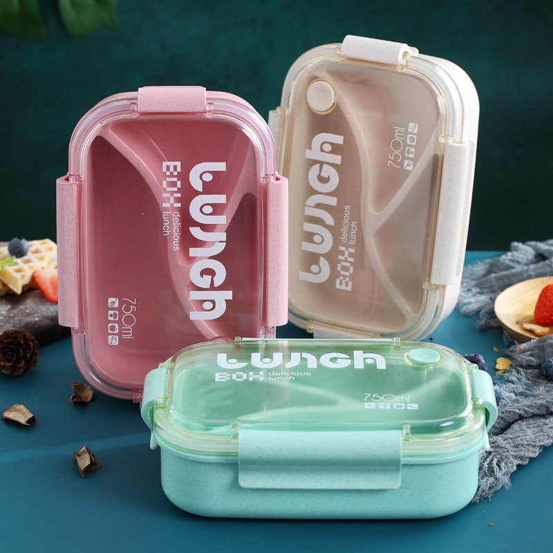 bento box verte rose blanche
