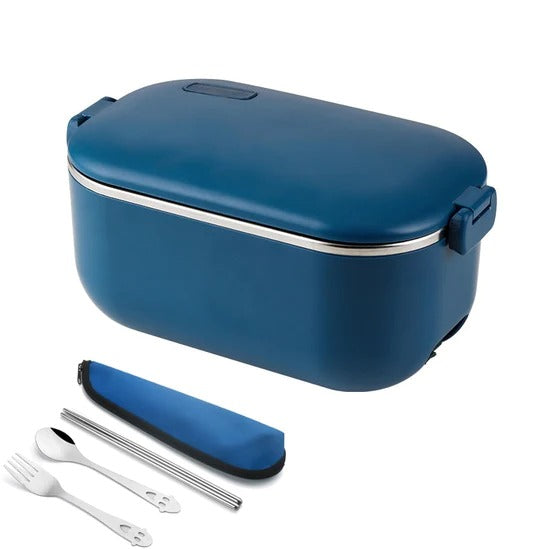 boite repas chauffante bleu