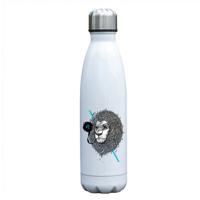gourde en acier inoxydable signe astrologique lion