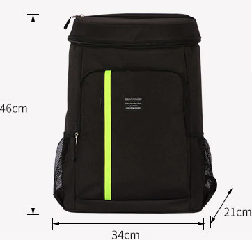 Dimension du sac à dos lunch box noir