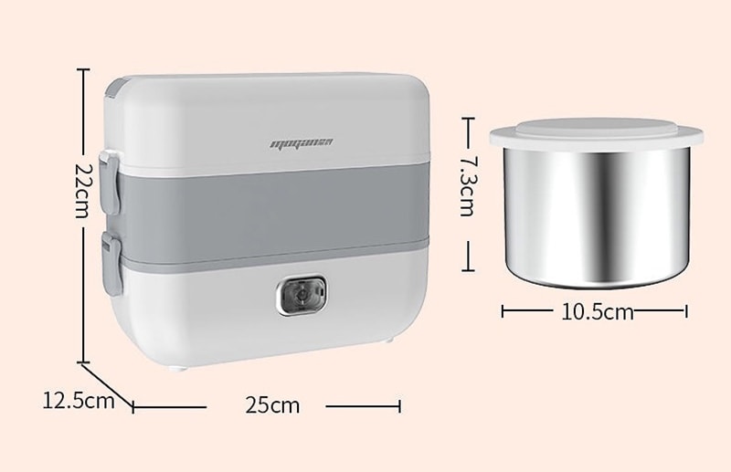 dimension lunch box chauffante deux etages