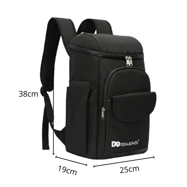 Dimension petit sac à dos isotherme noir 18 litres