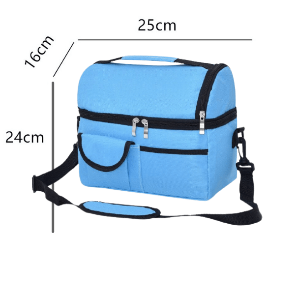 mesures glaciere souple isotherme bleue 10 l