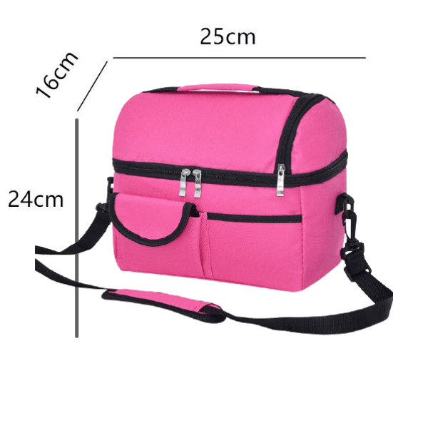 mesure pour glaciere souple rose de 10 litres