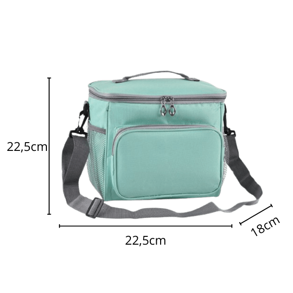mesures pour glaciere souple verte 9 litres