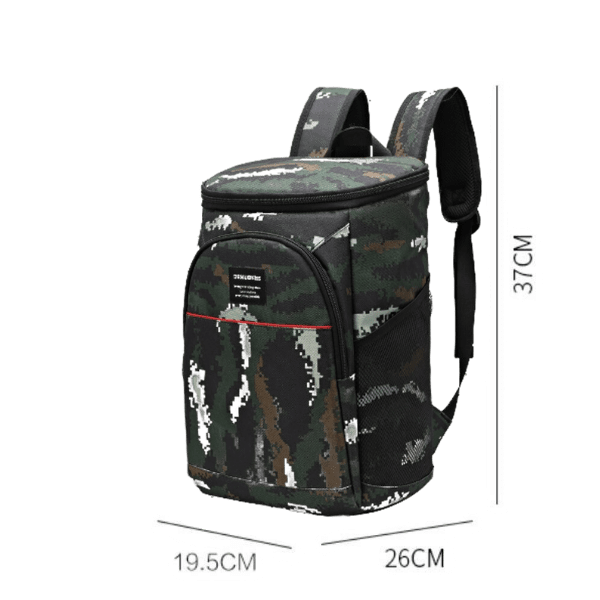 dimensions sac à dos thermique glacière camouflage