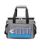 Glaciere souple 16L grise motif poisson