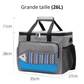 Glaciere souple 26L grise motif poisson dimension