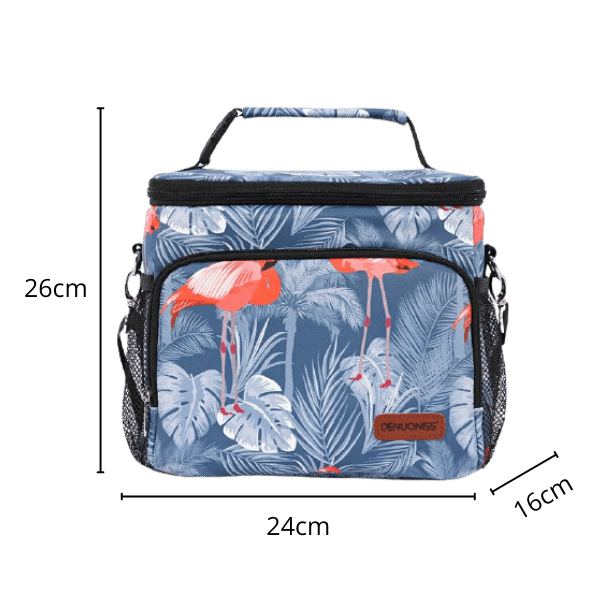 Glacière isotherme pliable flamant rose 10 litres dimension