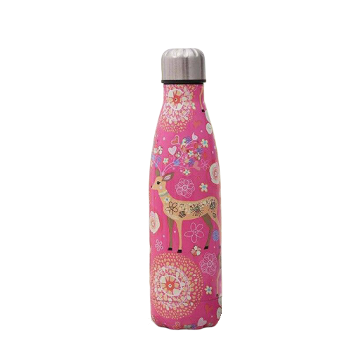 Bouteille isotherme 500 ml biche rose