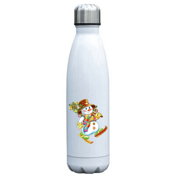 gourde en acier inoxydable bonhomme de neige