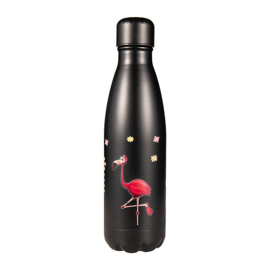 Bouteille isotherme 500 ml crazy flamant noir