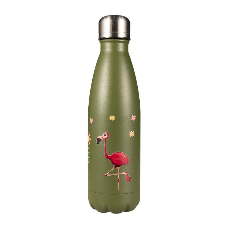 Bouteille isotherme 500 ml crazy flamant vert
