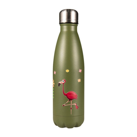 Bouteille isotherme 500 ml crazy flamant vert