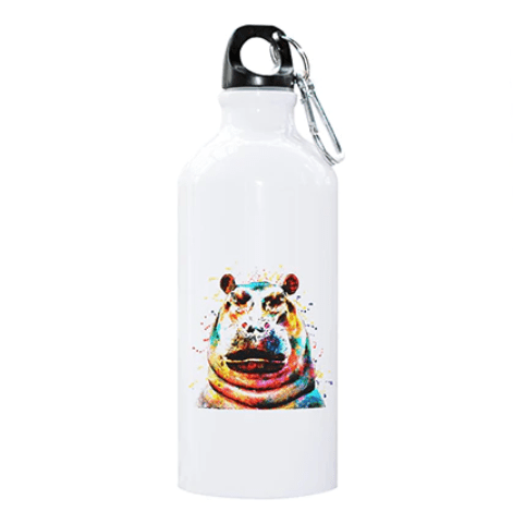 Bouteille isotherme 600 ml hippopotame coloré