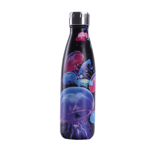 Bouteille isotherme 500 ml en acier inoxydable au motif meduse sauvage