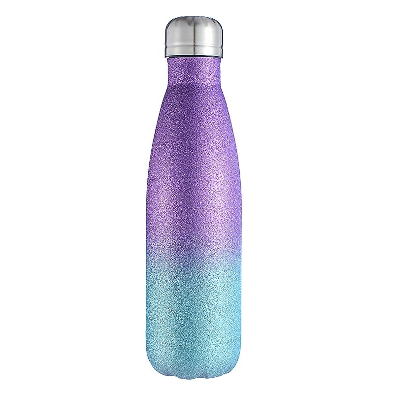 bouteille isotherme paillette bleue et violette
