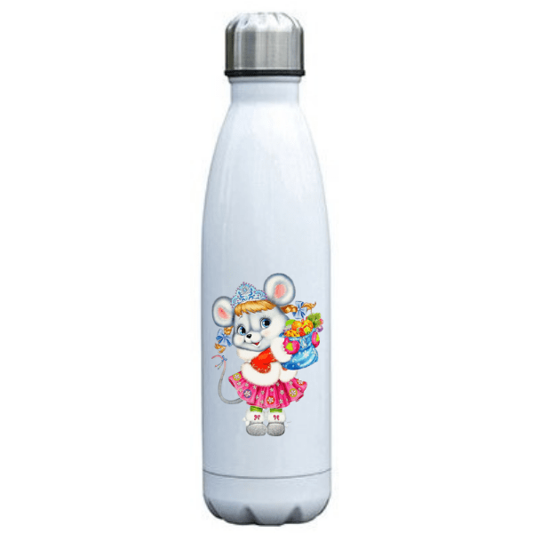 gourde en acier inoxydable souris de noel
