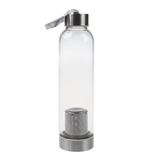 gourde en verre avec infuseur the