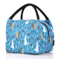 Sac isotherme bleu fleurs chat et lapin