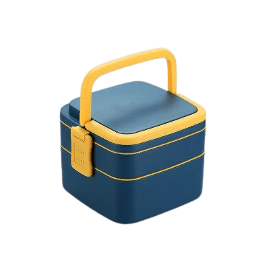 lunch box isotherme carre bleu