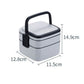 lunch box bento isotherme carre gris dimension