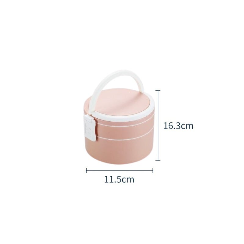 lunch box bento isotherme rond rose dimension